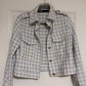 Zara checkered blazer sz M
